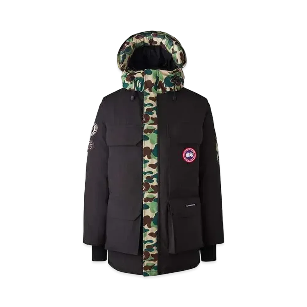 A BATHING APE CANADA GOOSE ABC CAMO EXPEDITION PARKA FOR BAPE® x CONCEPTS "Black"