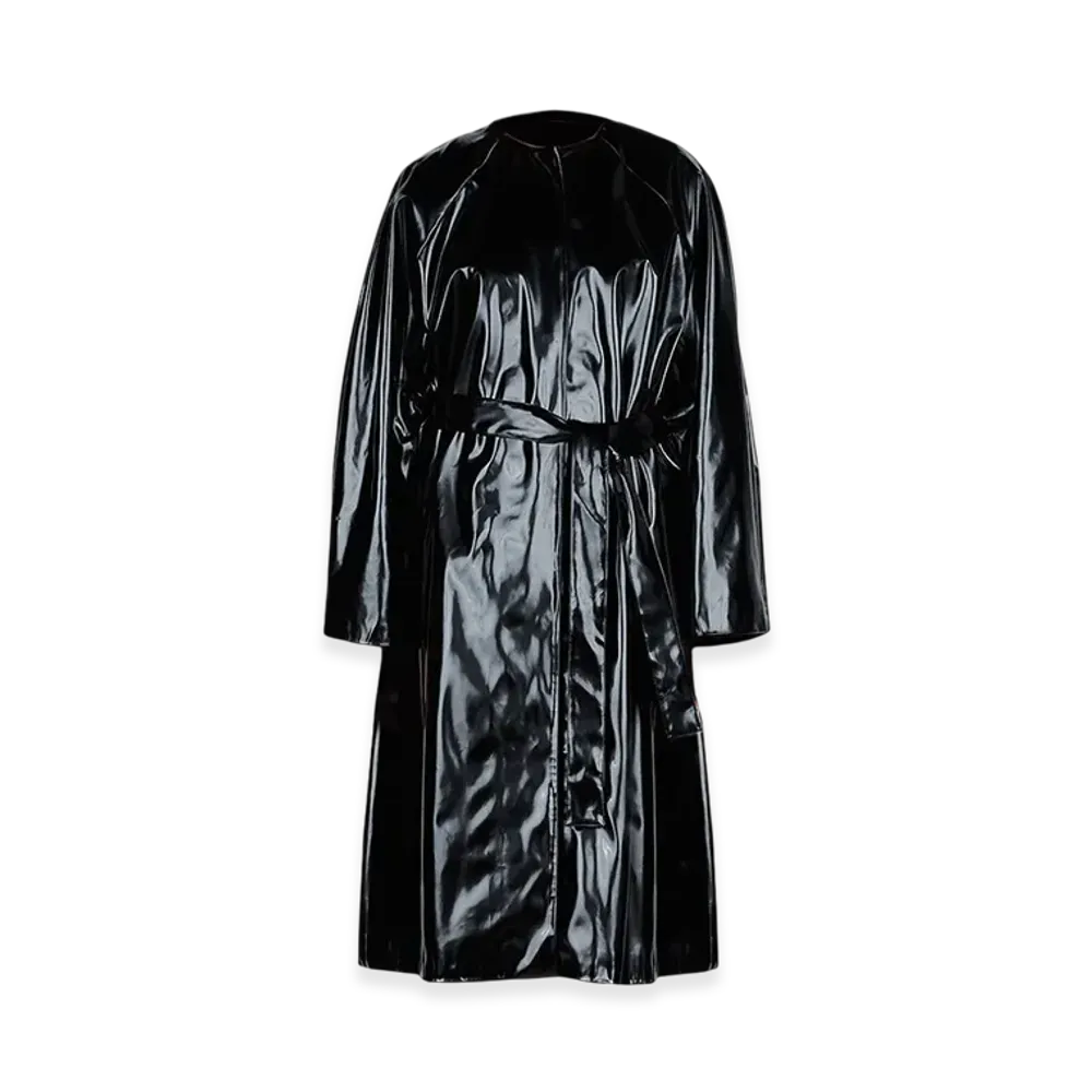 Acne Studios High Gloss Belted Coat "Black"