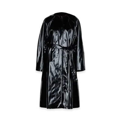 Acne Studios High Gloss Belted Coat "Black"