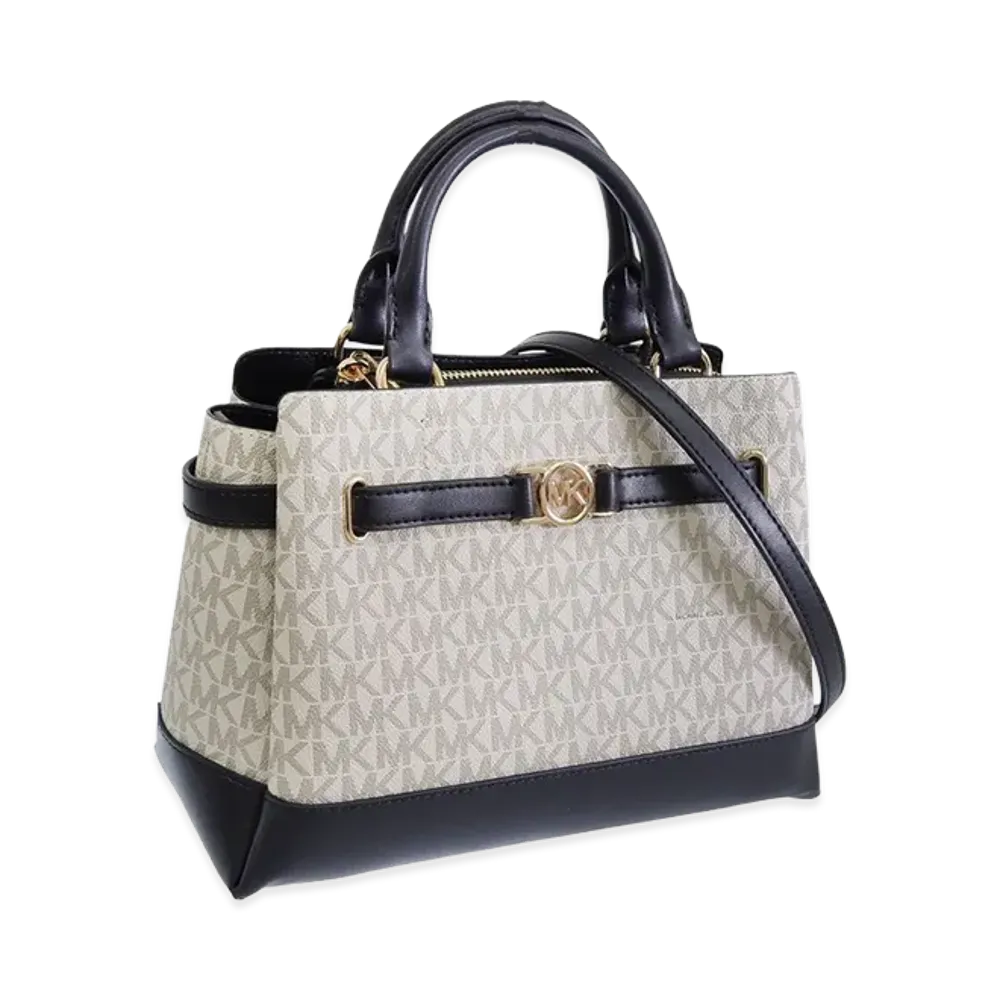 MICHAEL KORS Women's Satchel Bag "Vanilla/Black"