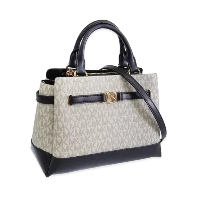 MICHAEL KORS Women's Satchel Bag "Vanilla/Black"