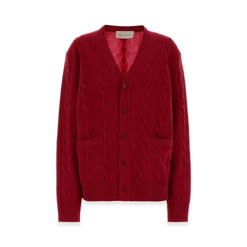 AMI PARIS Women's Cardigan "Red"