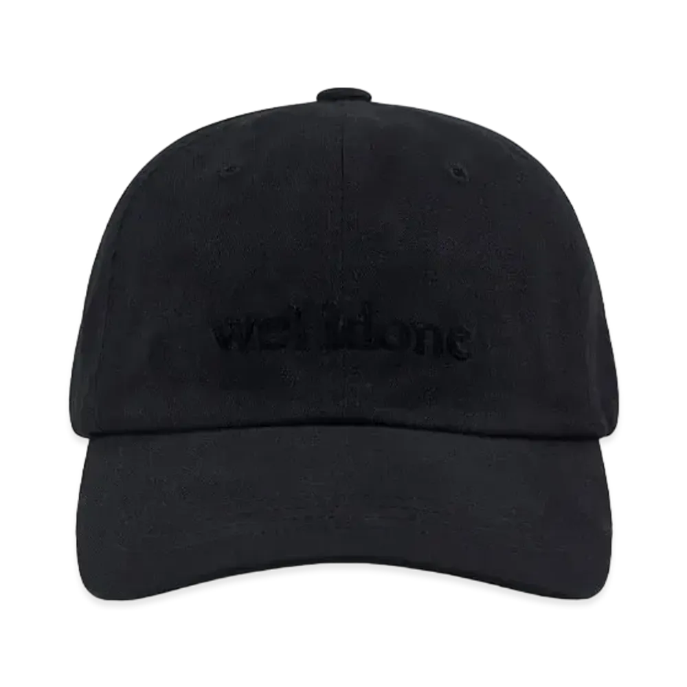 WE11DONE Washed Logo Cap "Black"