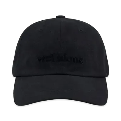 WE11DONE Washed Logo Cap "Black"