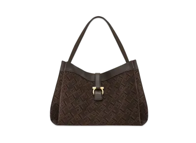 Salvatore Ferragamo Monogram Tote Bag (L) "Espresso/Medium Brown"