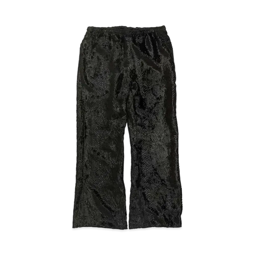 Needles W.U. BOOT-CUT PANT - BURNOUT VELVET "Black"