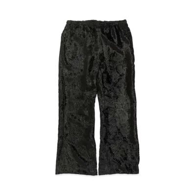 Needles W.U. BOOT-CUT PANT - BURNOUT VELVET "Black"