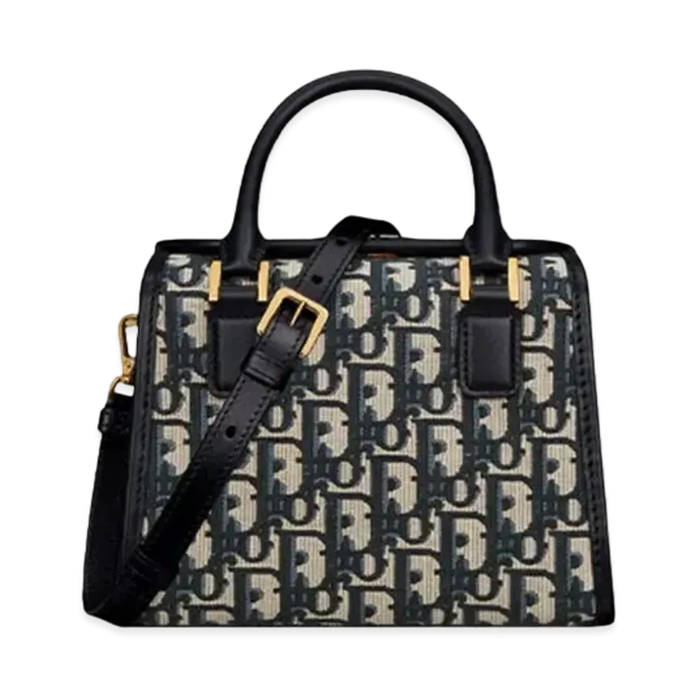 Dior Small Boston Bag Oblique "Blue"