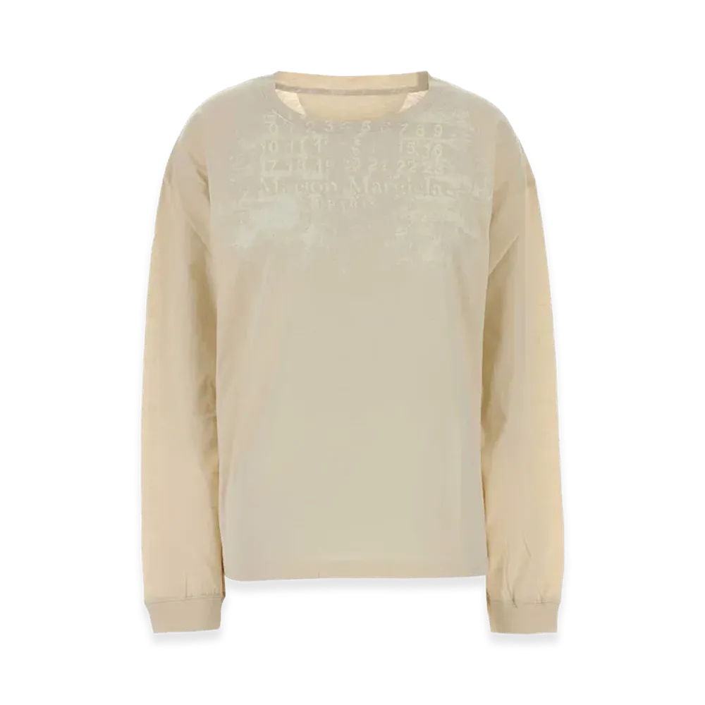 Maison Margiela Women's Cotton T-Shirt "White/Sand"