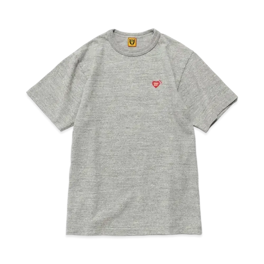ヒューマン メイド ハート バッジ Tシャツ "グレー"