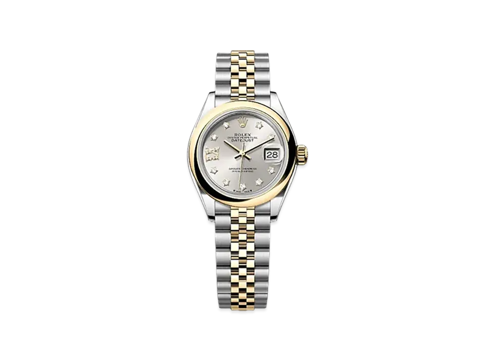 ROLEX Lady-Datejust 28mm Oystersteel & Yellow Gold 279163 "Silver"