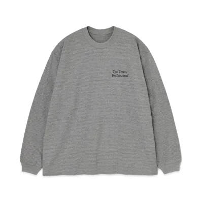 ENNOY 23SS L/S Border T-Shirts "Gray/Black"