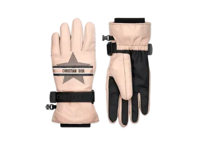Dior DiorAlps Ski Gloves Rose des Vents and Black Technical Fabric "Rose/Black"