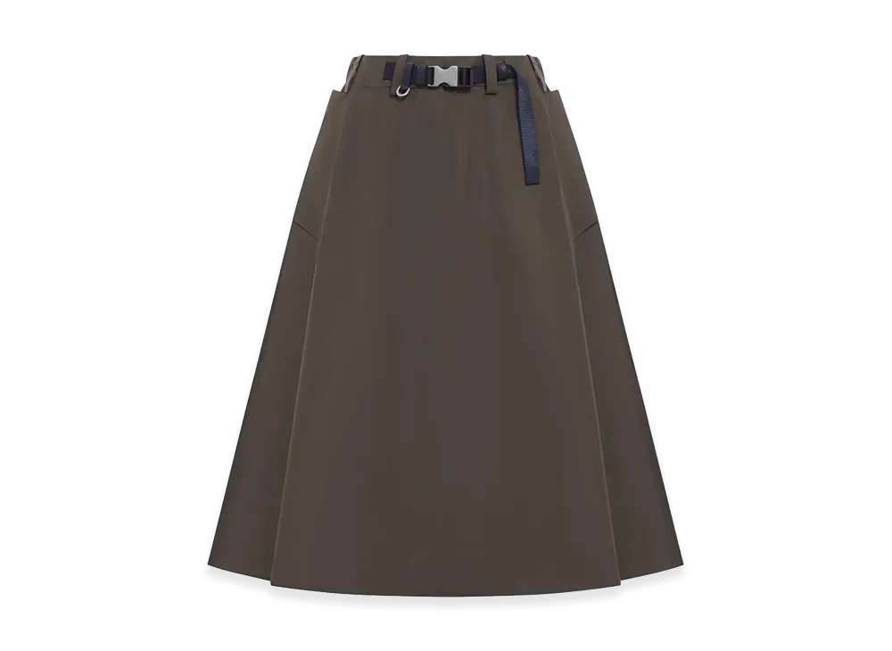 PRADA Women's Technical Fabric Circle Skirt "Green"