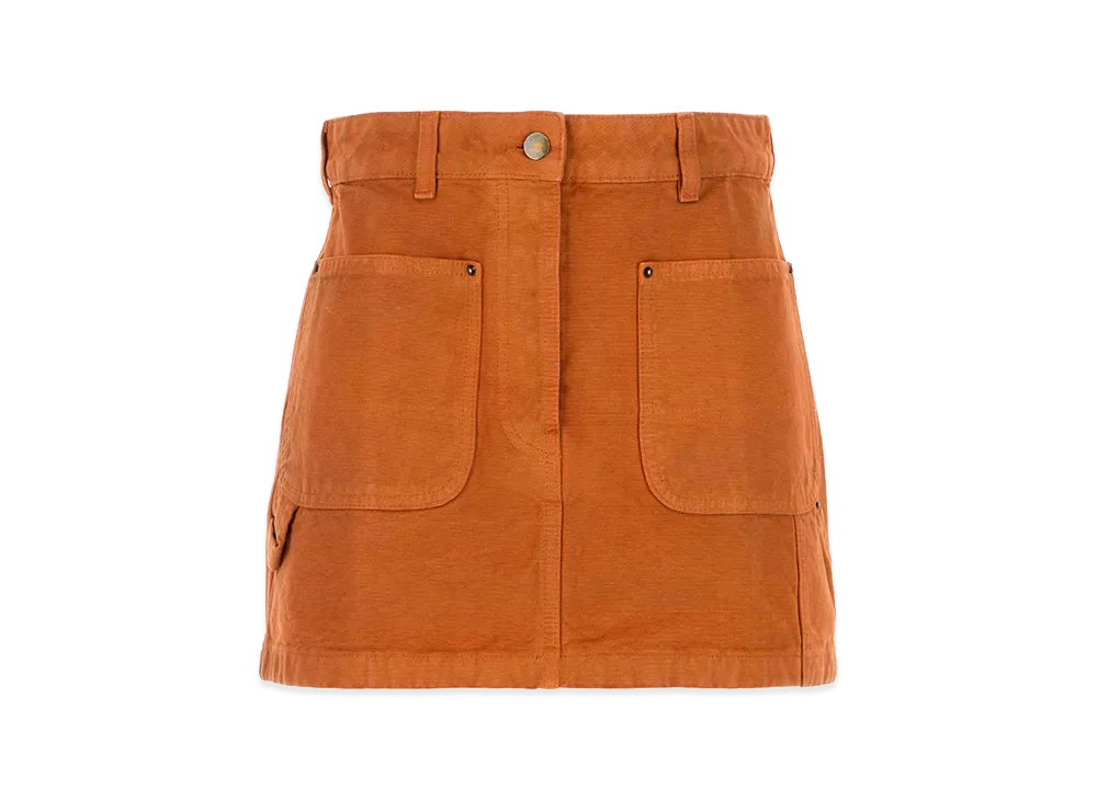 PRADA Women's Denim Mini Skirt "Orange"
