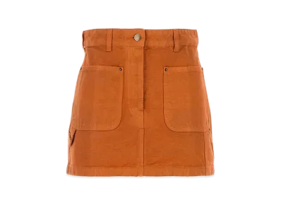 PRADA Women's Denim Mini Skirt "Orange"