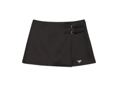PRADA Women's Re-Nylon Wraparound Skirt "Black"