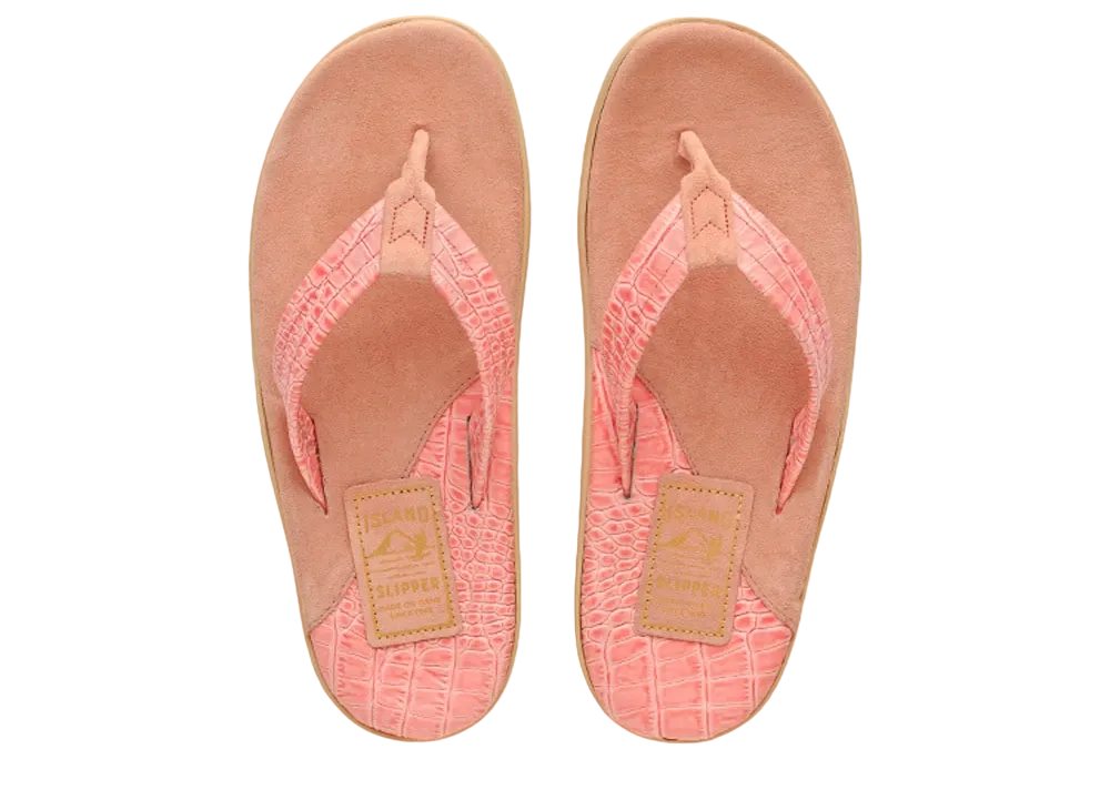 ISLAND SLIPPER Classic Snake + Suede "Pink Barc/Pink Suede" 21PT205BS