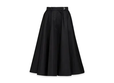 PRADA Women's Re-Nylon Pleated Skirt "Black"