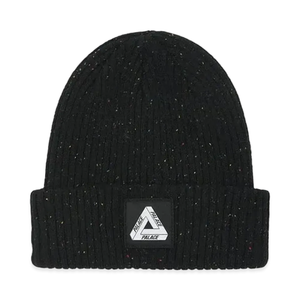 PALACE NEPPED TRI-FERG PATCH BEANIE "Black"