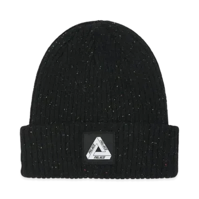 PALACE NEPPED TRI-FERG PATCH BEANIE "Black"