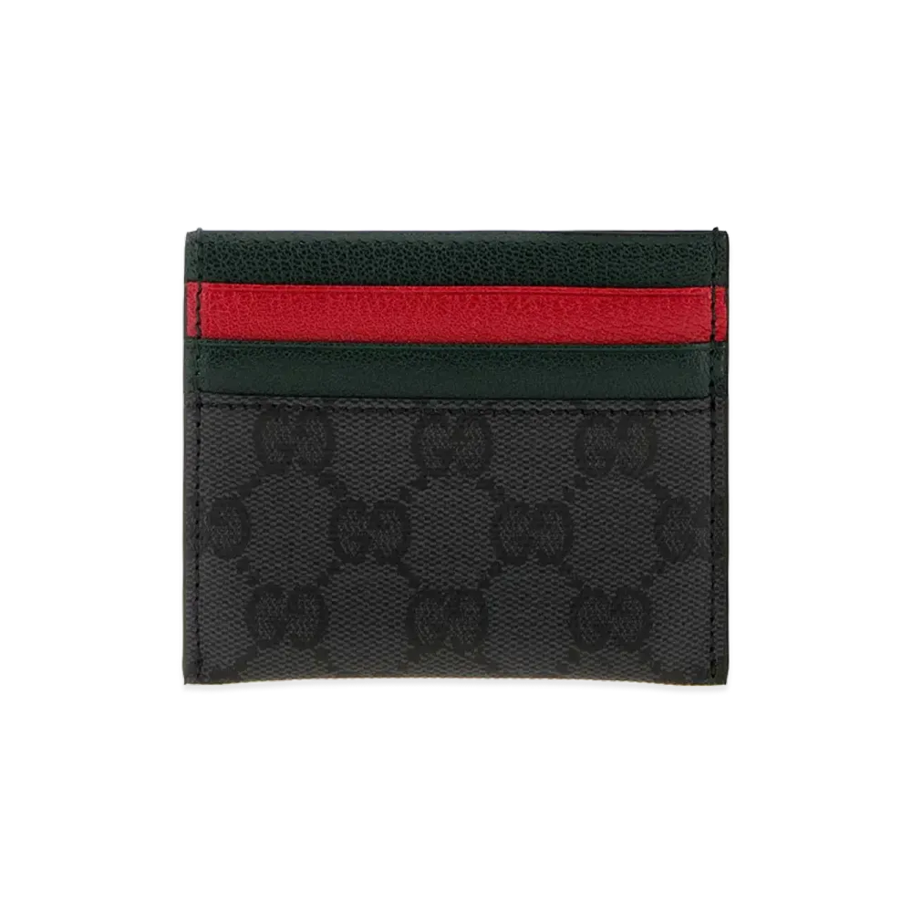 GUCCI Web Card Case "Gray"