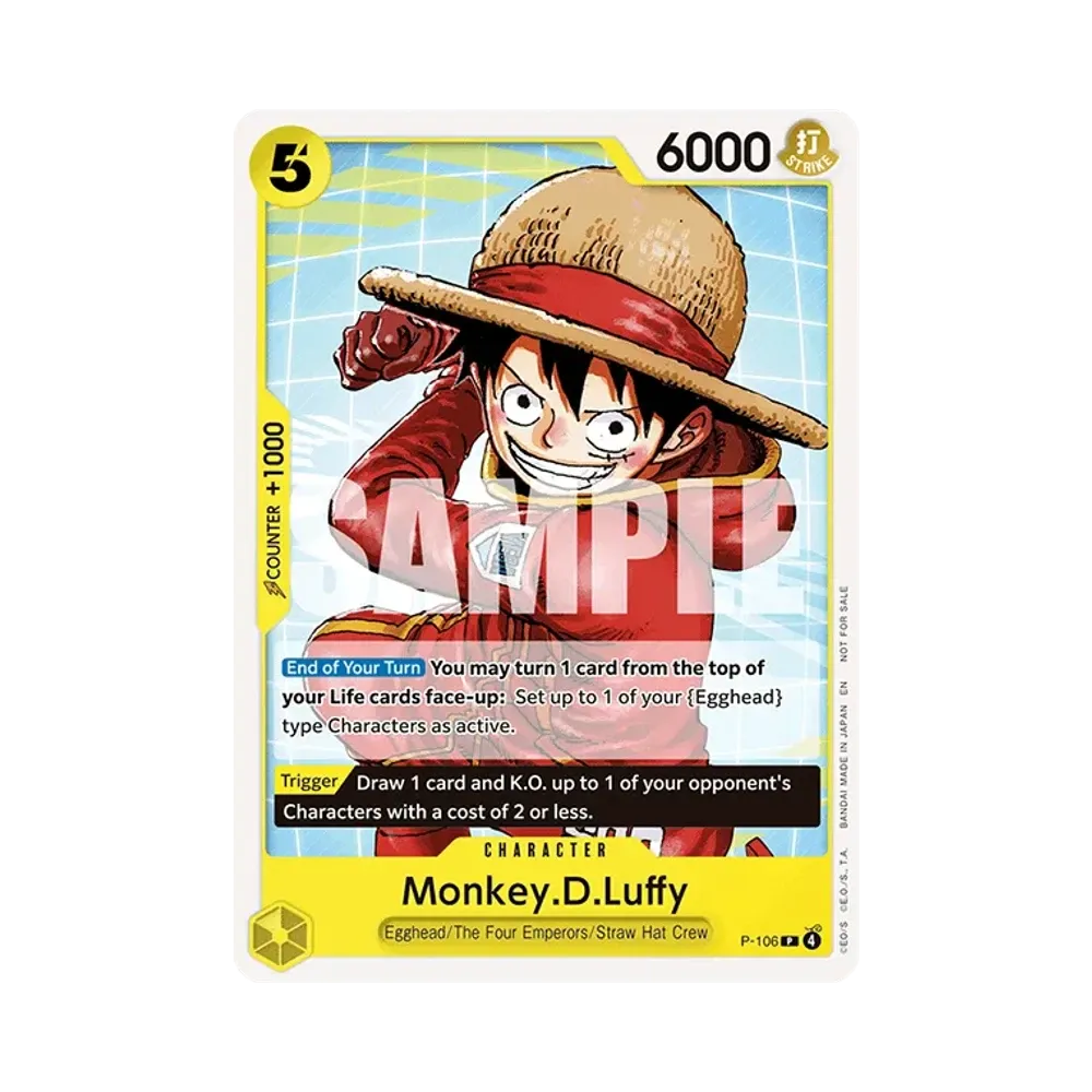 ONE PIECE モンキー・D・ルフィ A賞　プロモーションカード付き モンキー・D・ルフィ P [P-106](プロモーションカード「プロモーション