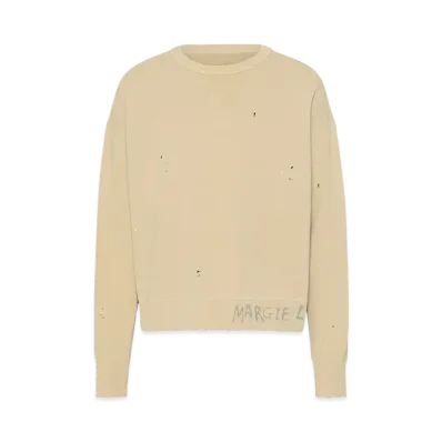 Maison Margiela Men's Graffiti Logo Sweatshirt "Pink Beige"