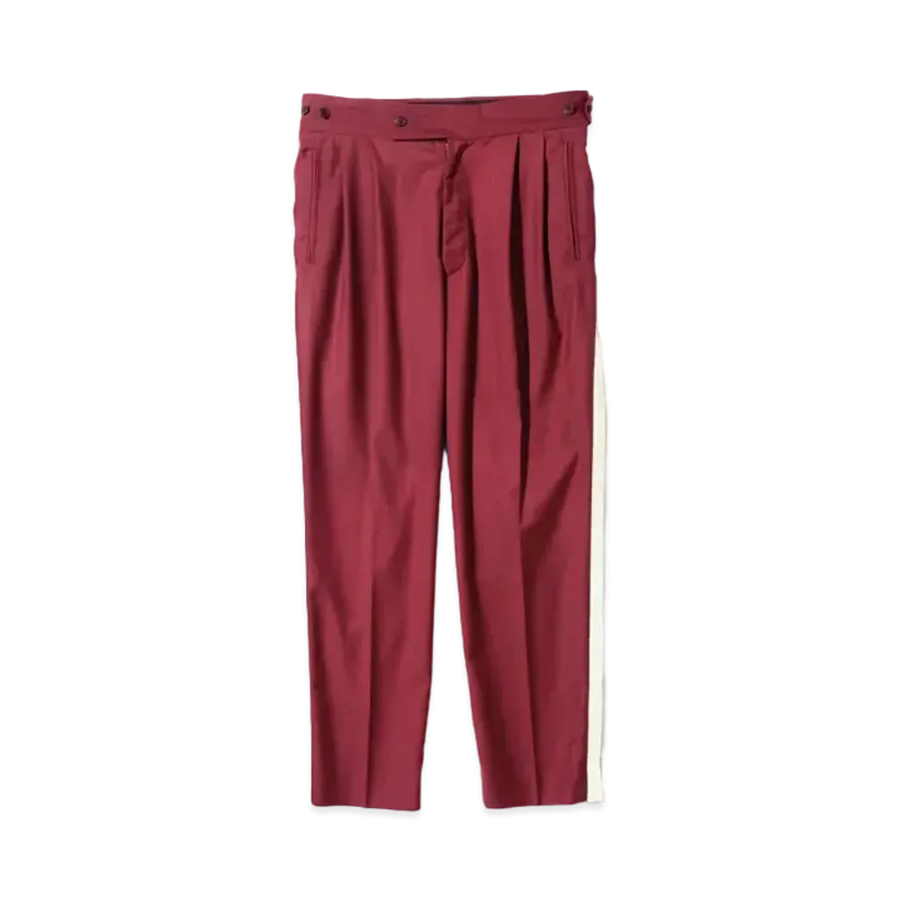 Needles for NEPENTHES Tucked Side Tab Trouser - Gabardine "Bordeaux"