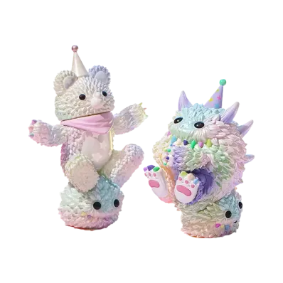 POP MART INSTINCTOY Muckey & Monster Fluffy Party Set
