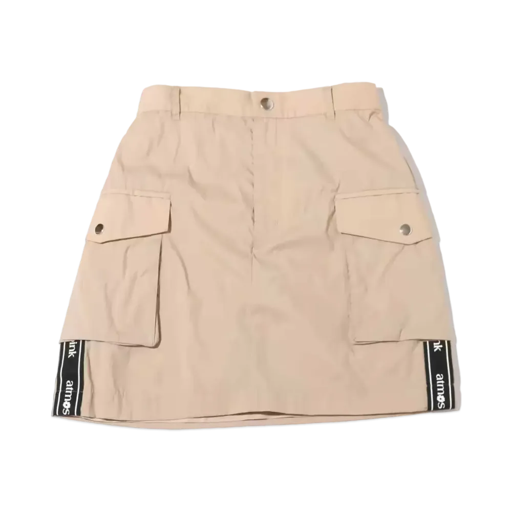 atmos pink Side Logo Cargo Mini Skirt "Beige"