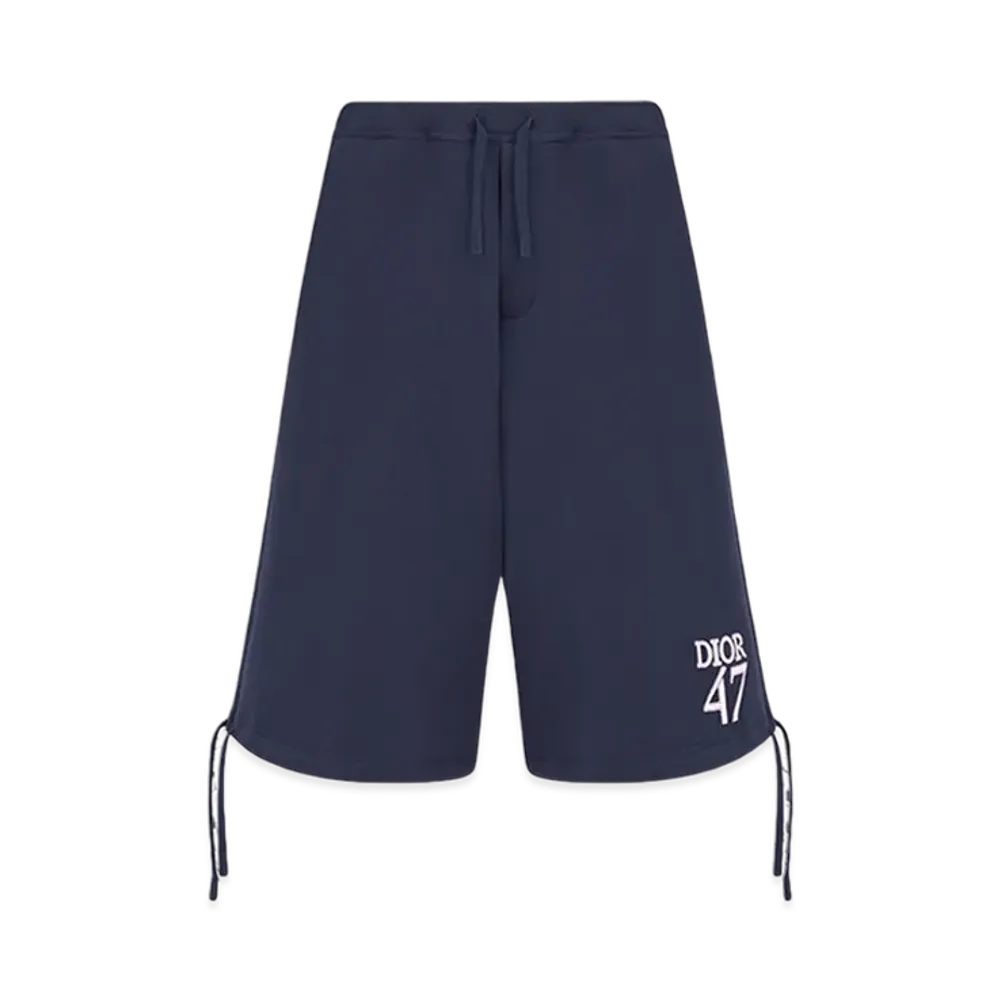 Dior Fleece Bermuda Shorts "Navy Blue"