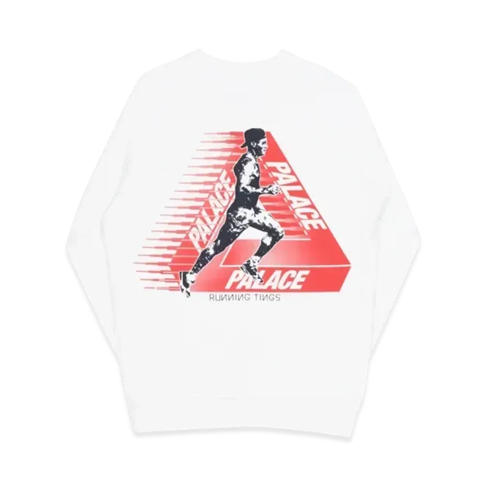 PALACE Running Tings Crew "White"