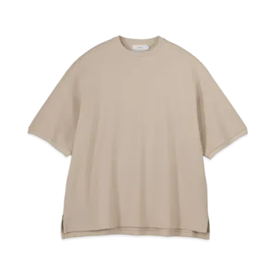 Graphpaper Cotton Pique Jersey Crew Neck Tee "Beige"