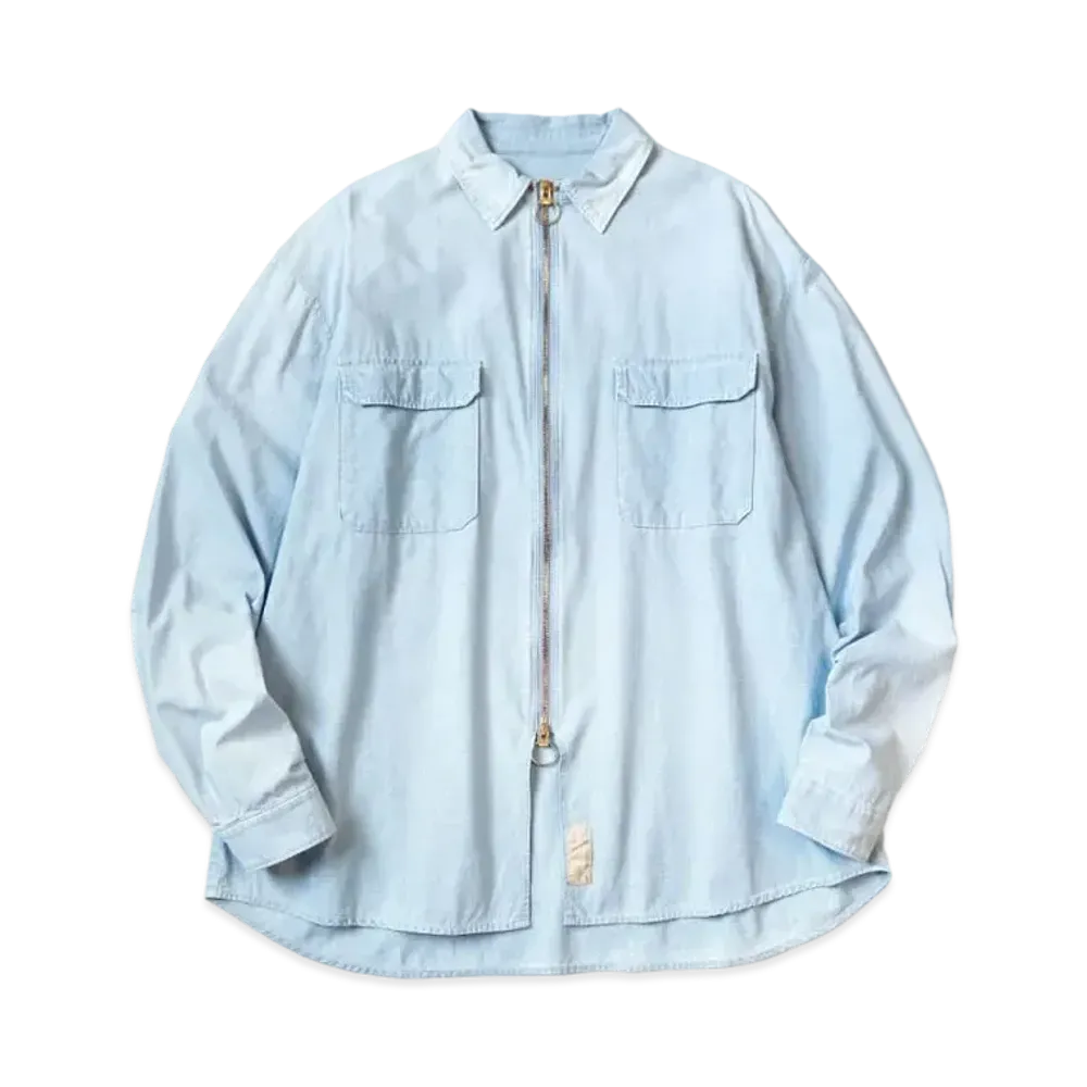 KAPITAL Chambray Drizzler Work Shirt "Sax"