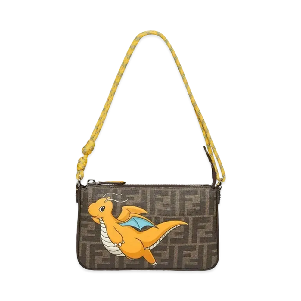 Pokemon x Fragment x FENDI Dragonite Baguette Slim Clutch FF Fabric Bag "Multi Color"