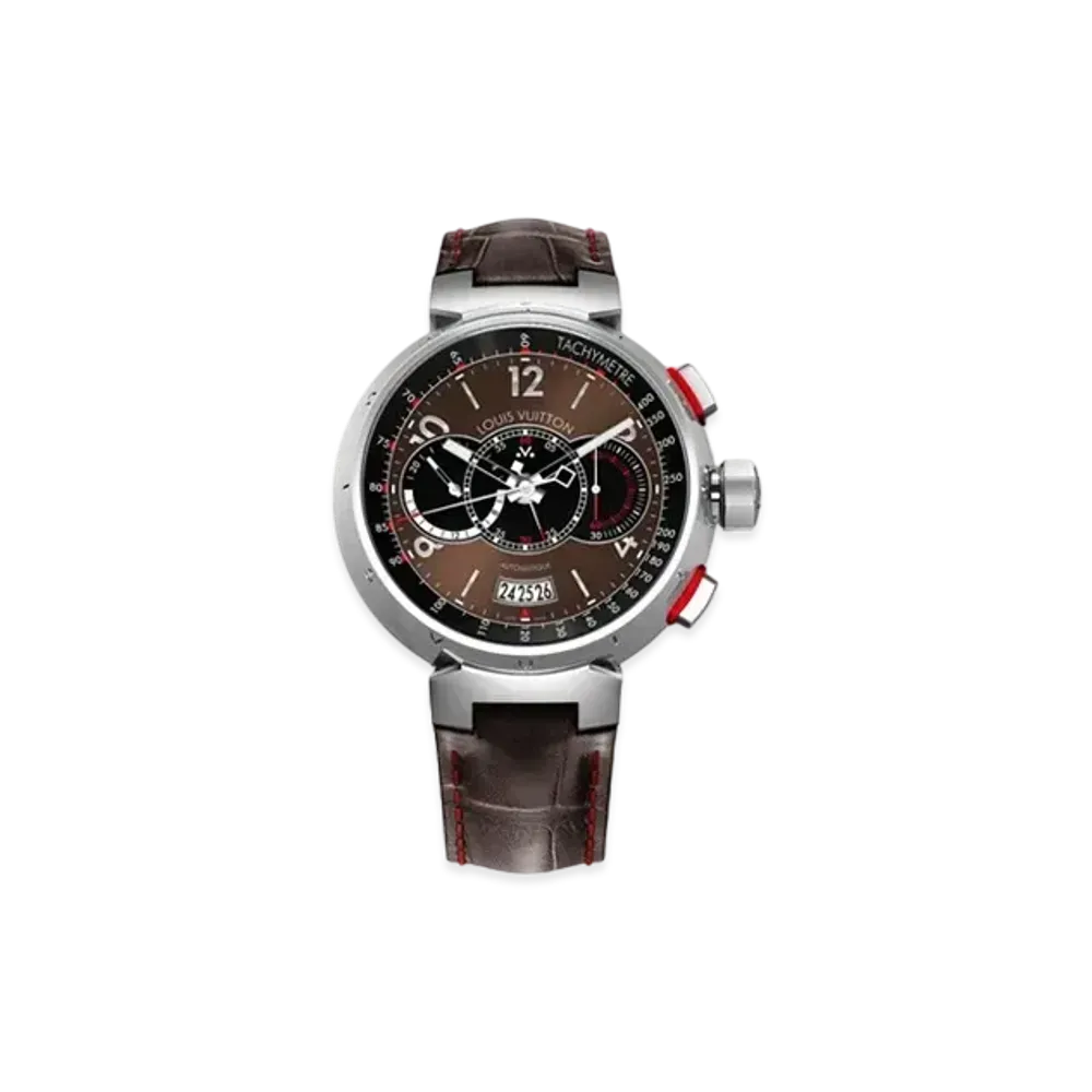 Louis Vuitton Tambour Voyagez Chronograph 44mm "Brown"