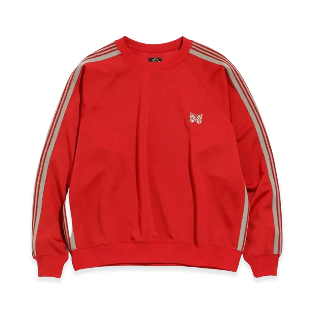 NEEDLES Track Crewneck Poly Smooth "Red"