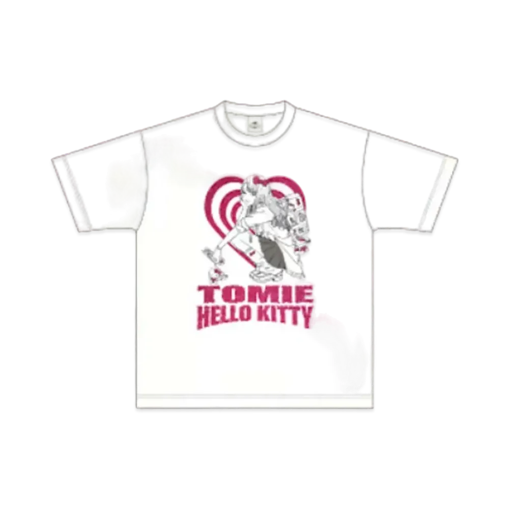 Sanrio x Junji Ito Gyal Tomie Lame T-Shirt "White"