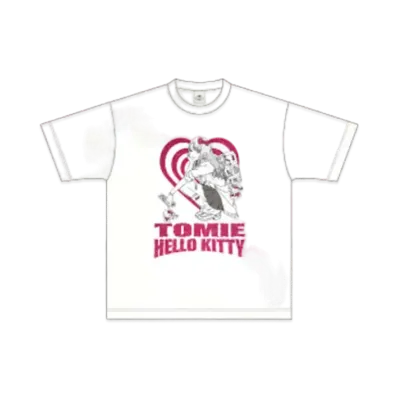 Sanrio x Junji Ito Gyal Tomie Lame T-Shirt "White"