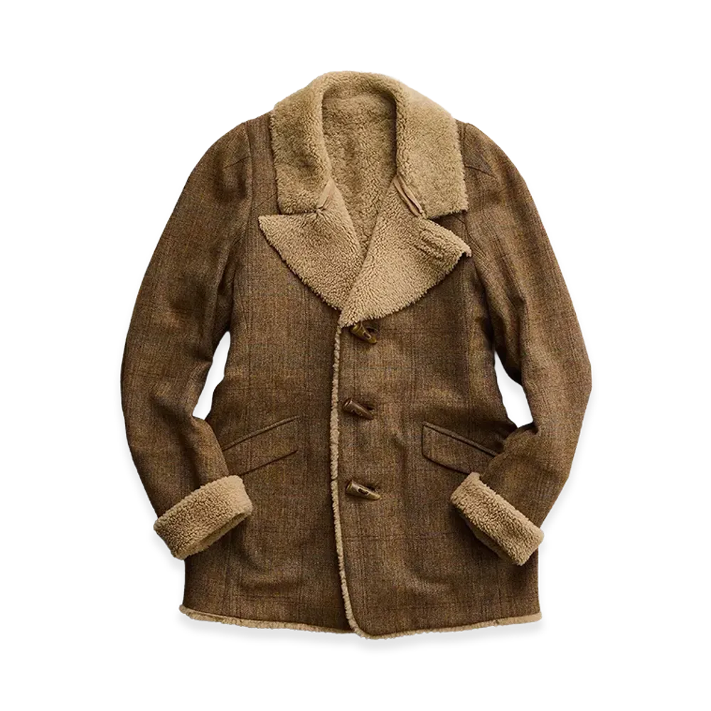 NICENESS Sherwood Tweed Mouton Structured Jacket "Camel"