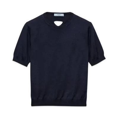 PRADA Women's Oversized Wool Sweater "Navy"