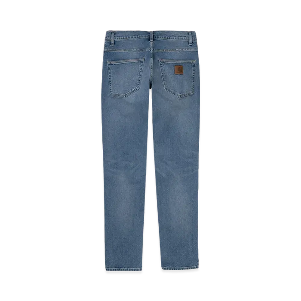 Carhartt WIP Mills Blue Stretch Denim Klondike Pants "Blue Worn Bleached"