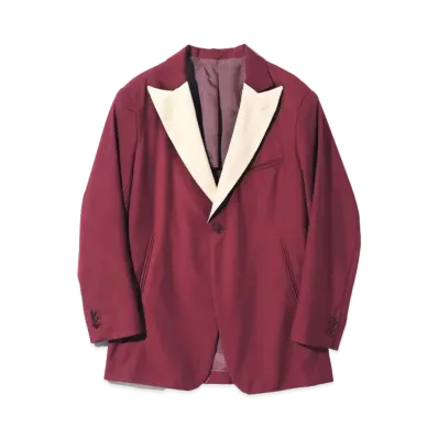 Needles for NEPENTHES Tuxedo Jacket - Pe/R Gabardine "Bordeaux"