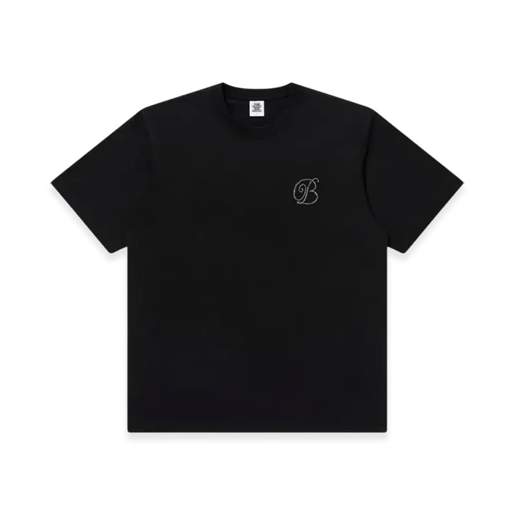 BlackEyePatch Rhinestone B Emblem Tee "Black"