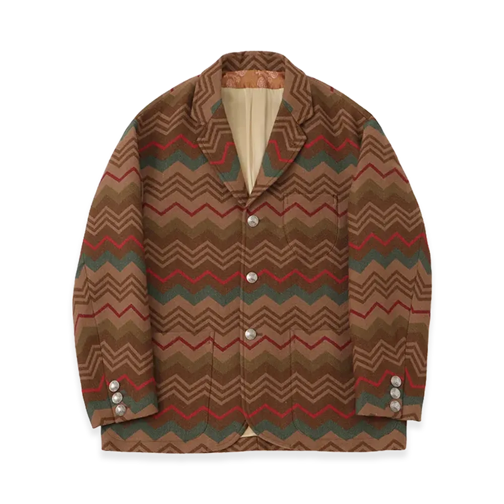 visvim Bowen Blazer (Jacquard Blanket) "Beige"