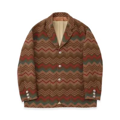 visvim Bowen Blazer (Jacquard Blanket) "Beige"