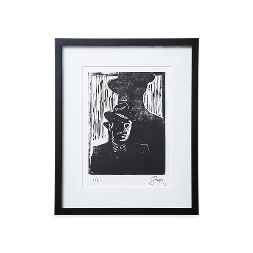 NEIGHBORHOOD x PAUL SIMONON Woodcut Print-1 "Black"