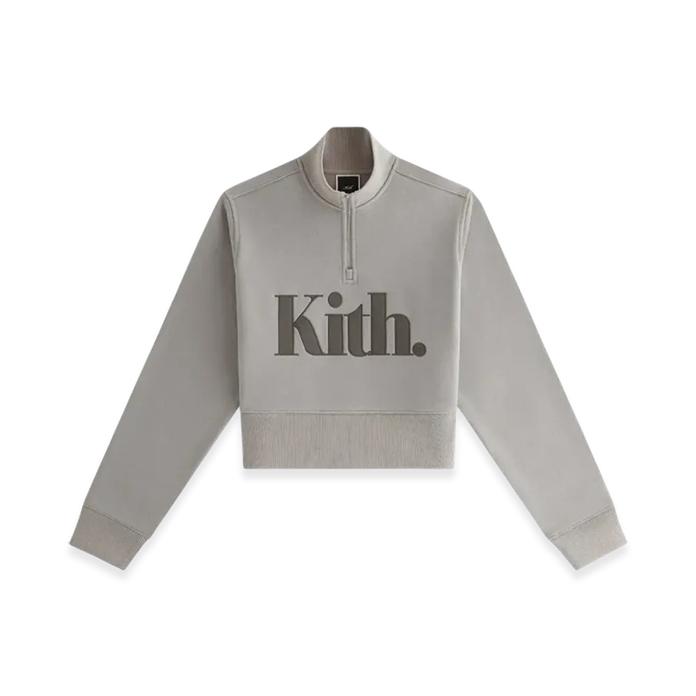 Kith Women's Hunter II Punctuated Logo Quarter Zip "Storm"