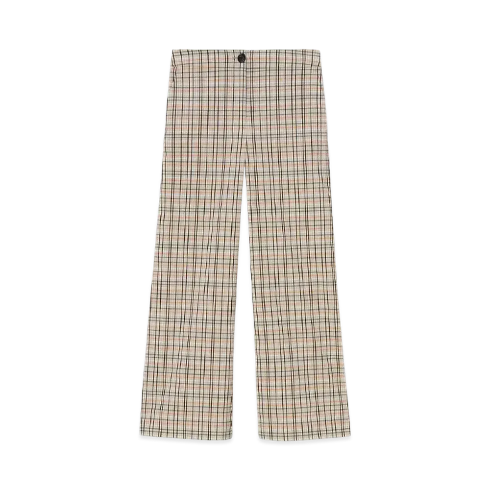 Paul Smith Women's Check Seersucker Pants "Beige"
